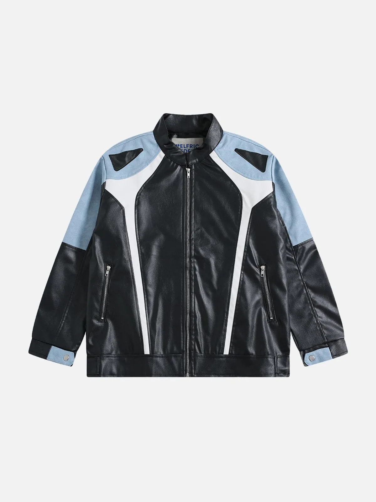 Aelfric Eden Color Blocking Patchwork Racing Jacket