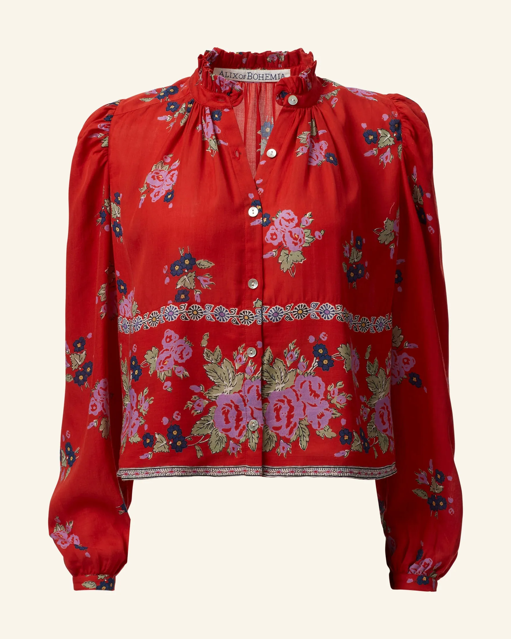 Annabel Carmine Bouquet Shirt