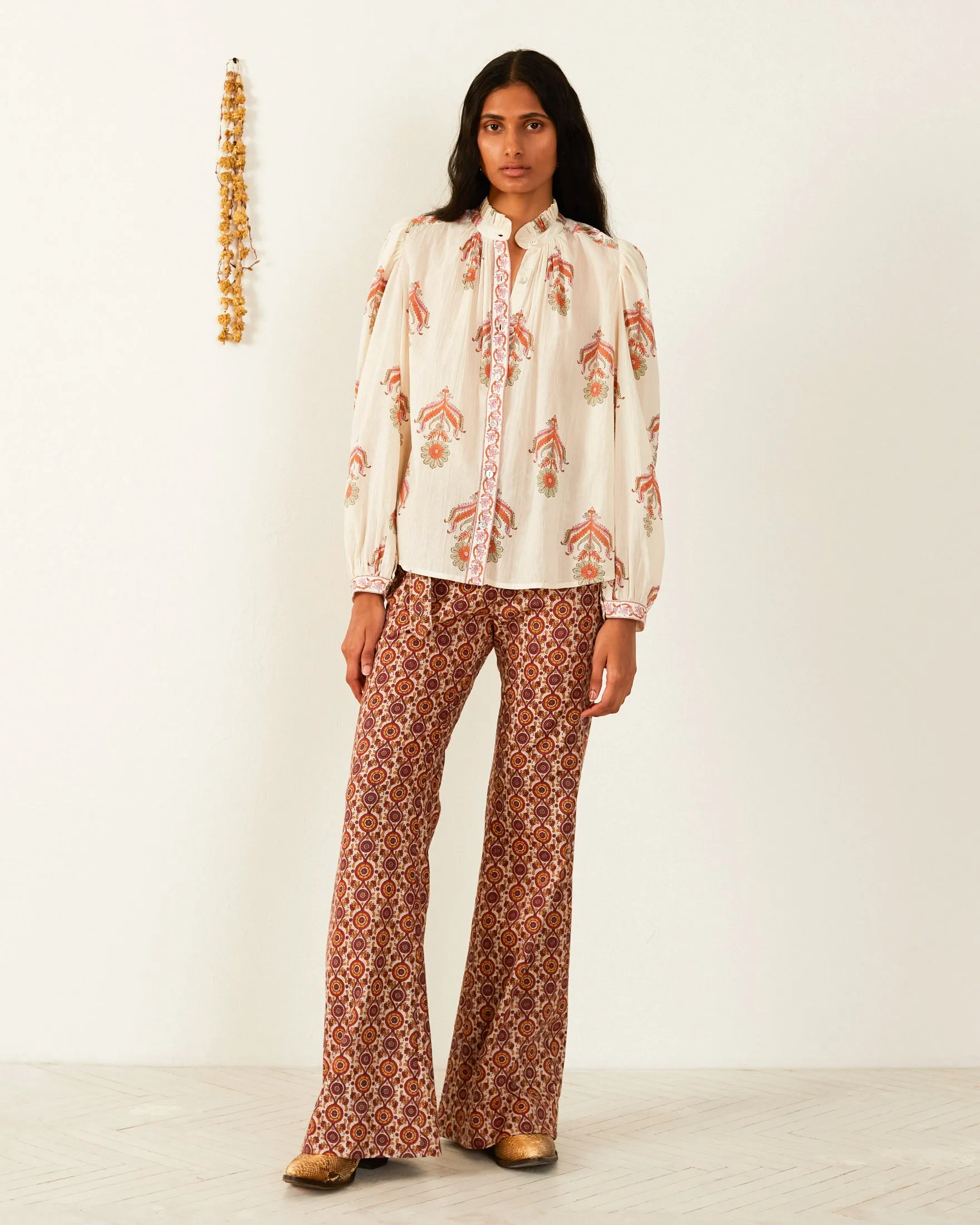 Annabel Guava Cactus Flower Shirt