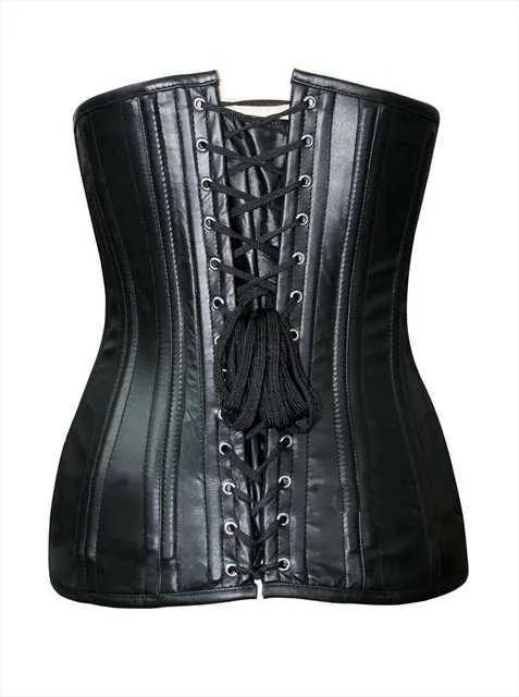 Authentic double row steel boned underbust corset from lambskin. Bespoke luxury waist training tight lacing corset. Gothic, steampunk corset