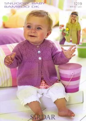 Baby / Childrens Cardigans in Sirdar Baby Bamboo Dk