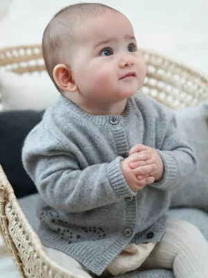 Baby's Embroidered Cashmere Cardigan Koala