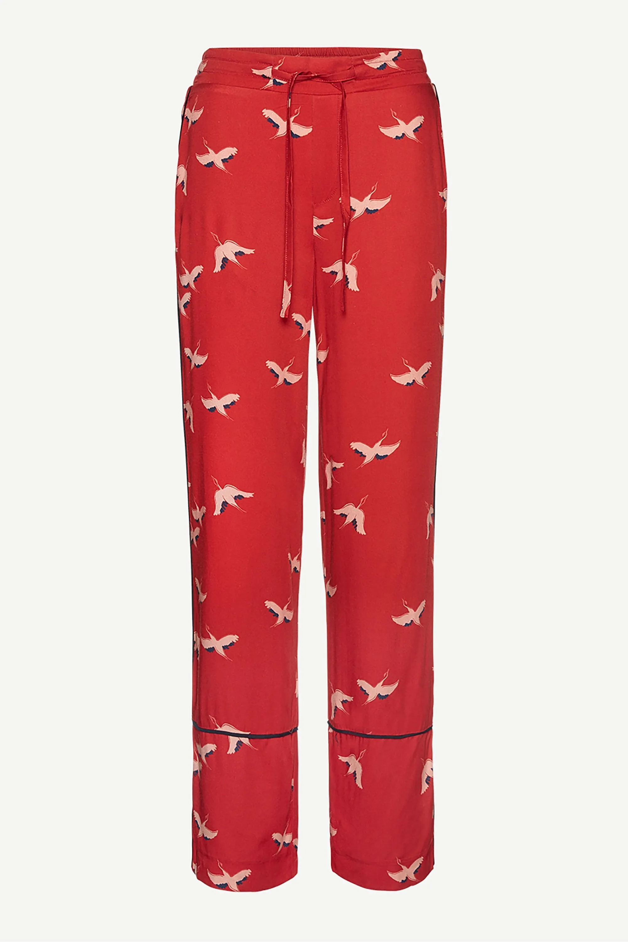 bendi pants <br> red & cranes in the sky <br> by ARMEDANGELS