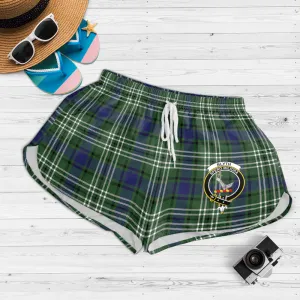 Blyth Tartan Womens Shorts with Family Crest