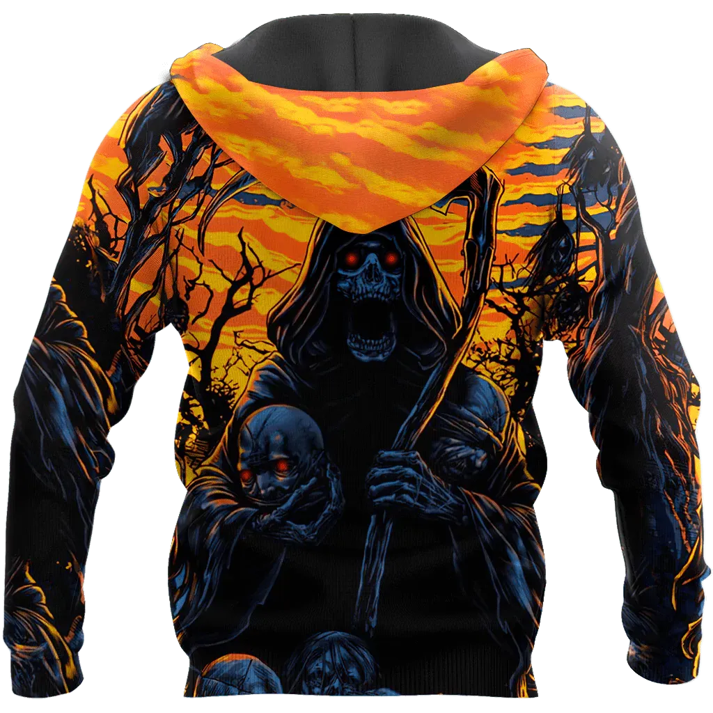 Demon Devil Skull Hoodie 3D All Over Print Men's Devil Hoodies Skull Women Hoodie For Halloween