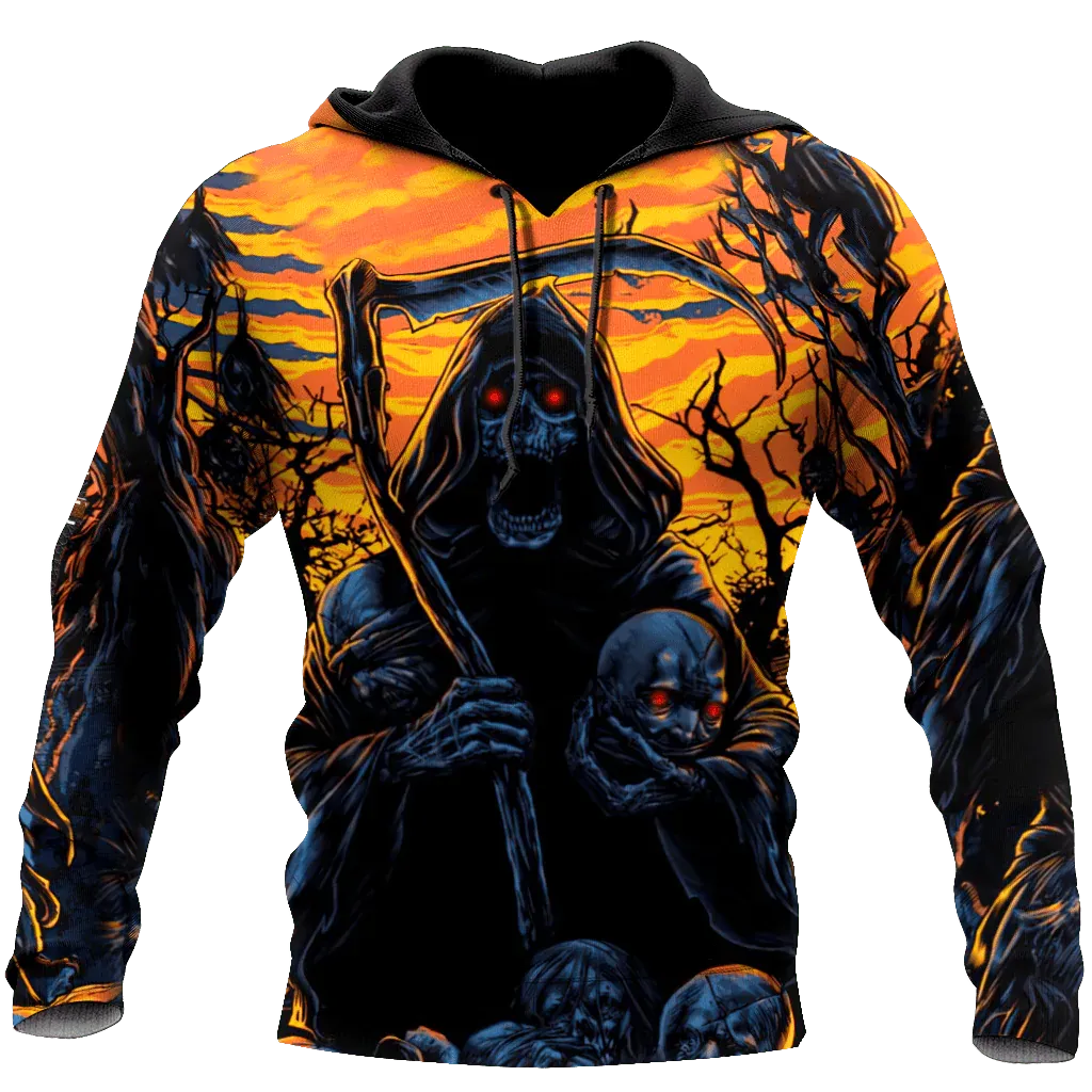 Demon Devil Skull Hoodie 3D All Over Print Men's Devil Hoodies Skull Women Hoodie For Halloween