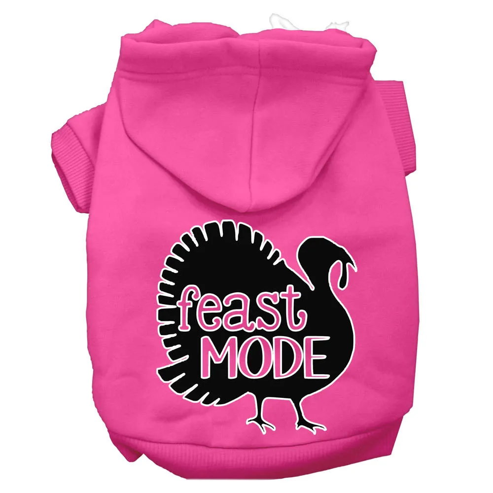 Feast Mode Screen Print Dog Hoodie Bright Pink Xxl