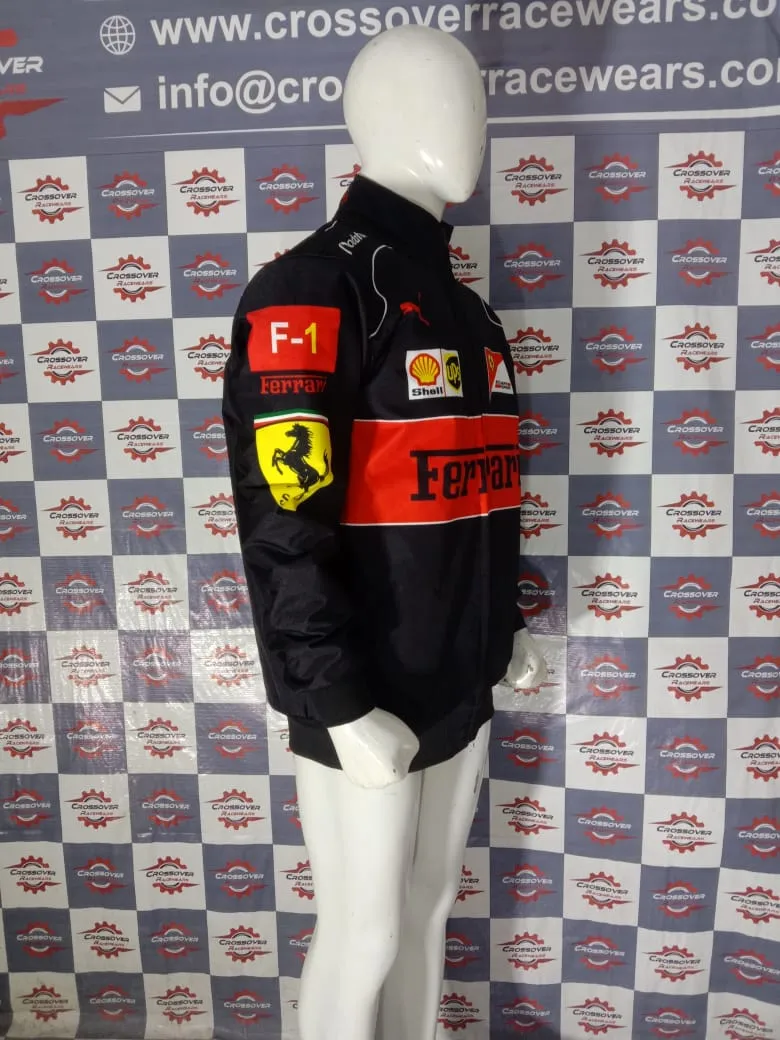 Ferrari F1 Racing Vintage Black Jacket