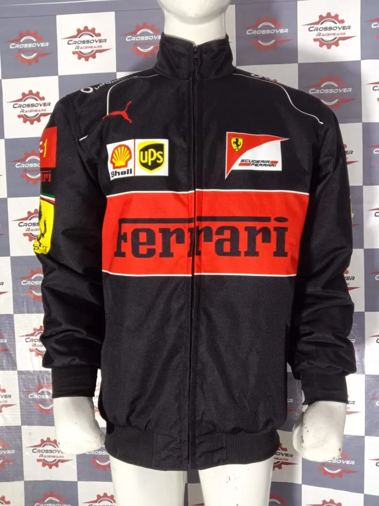 Ferrari F1 Racing Vintage Black Jacket