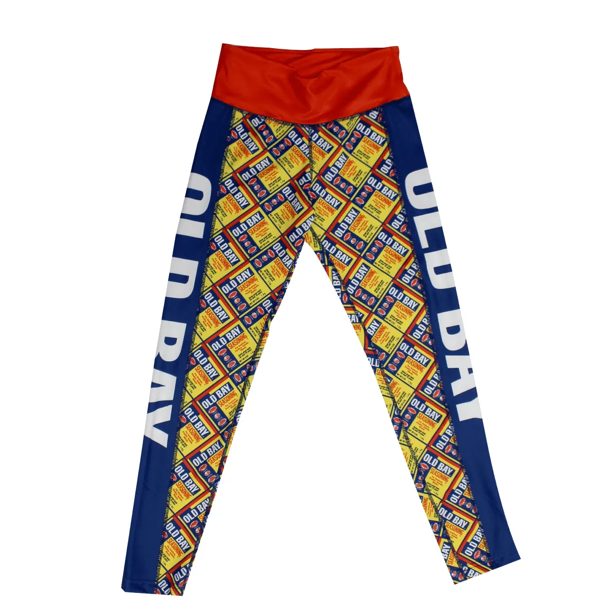 Flat OLD BAY Can Pattern Half Side (Royal) / Workout Capris