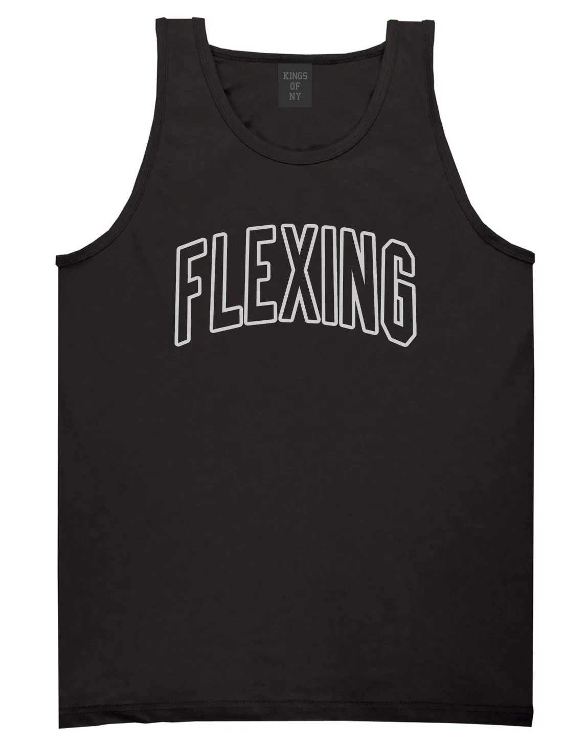 Flexing Outline Mens Tank Top T-Shirt