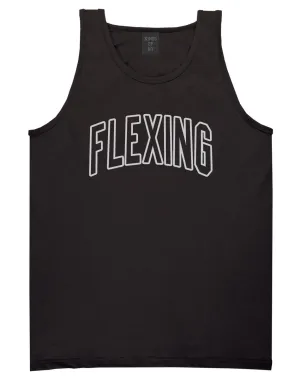 Flexing Outline Mens Tank Top T-Shirt