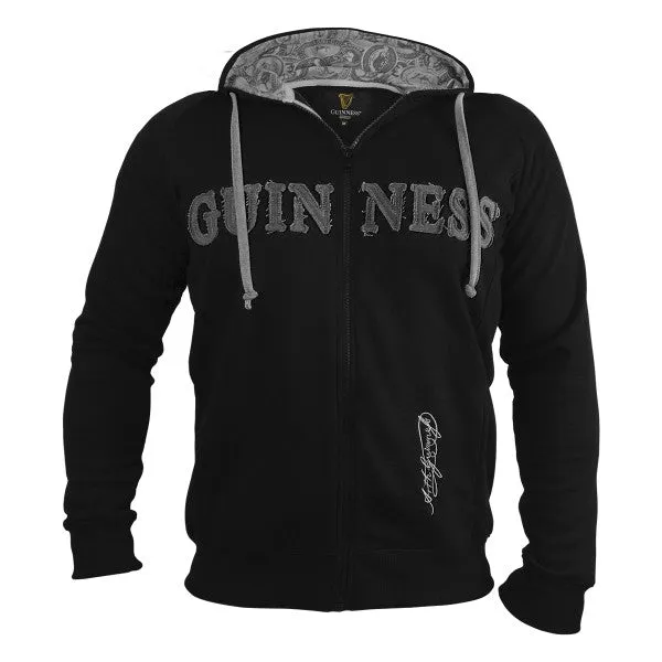 Guinness Vintage Black and Grey Label Hoodie