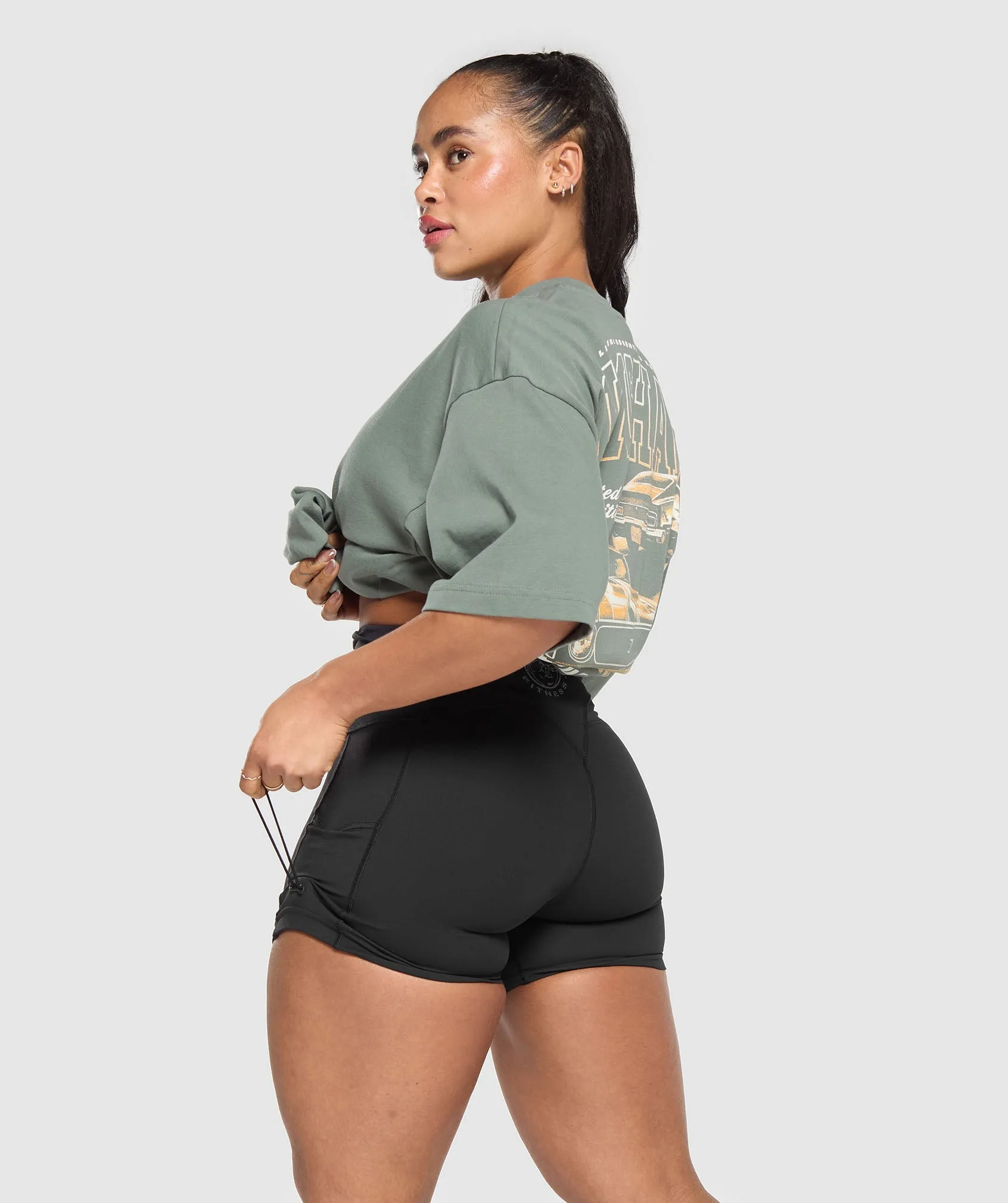 Gymshark American Muscle Oversized T-Shirt - Unit Green