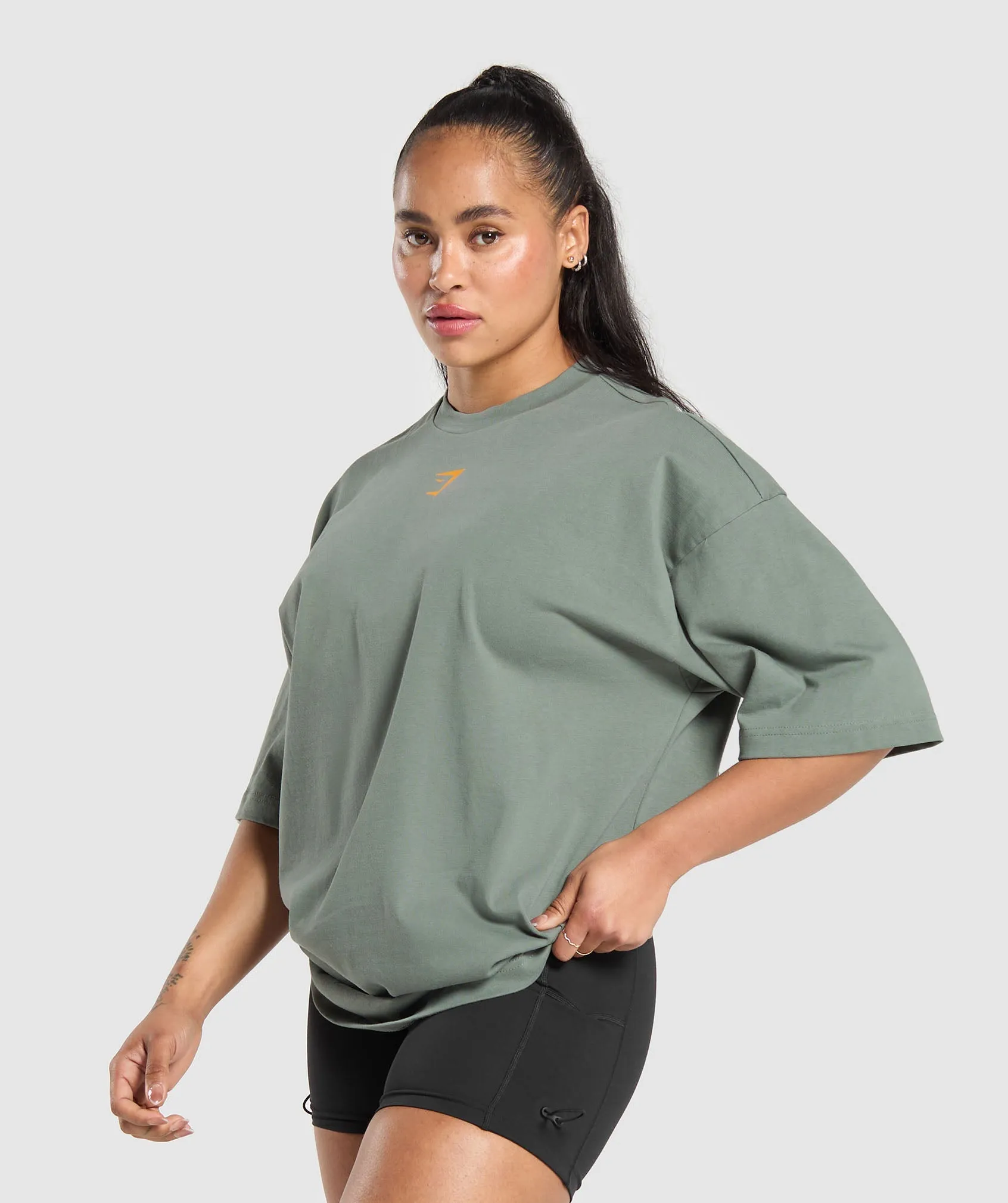 Gymshark American Muscle Oversized T-Shirt - Unit Green