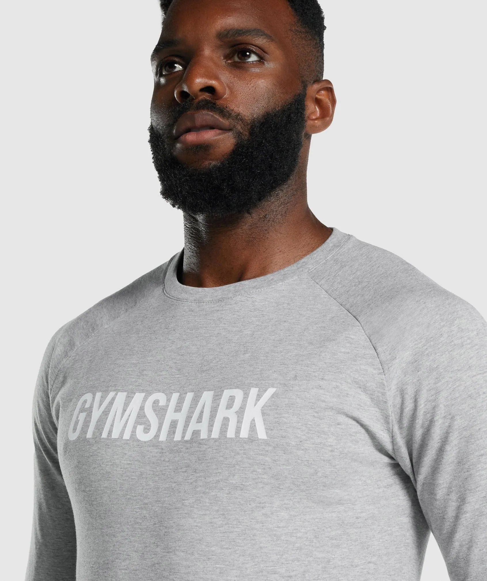 Gymshark Apollo Long Sleeve T-Shirt - Light Grey Marl