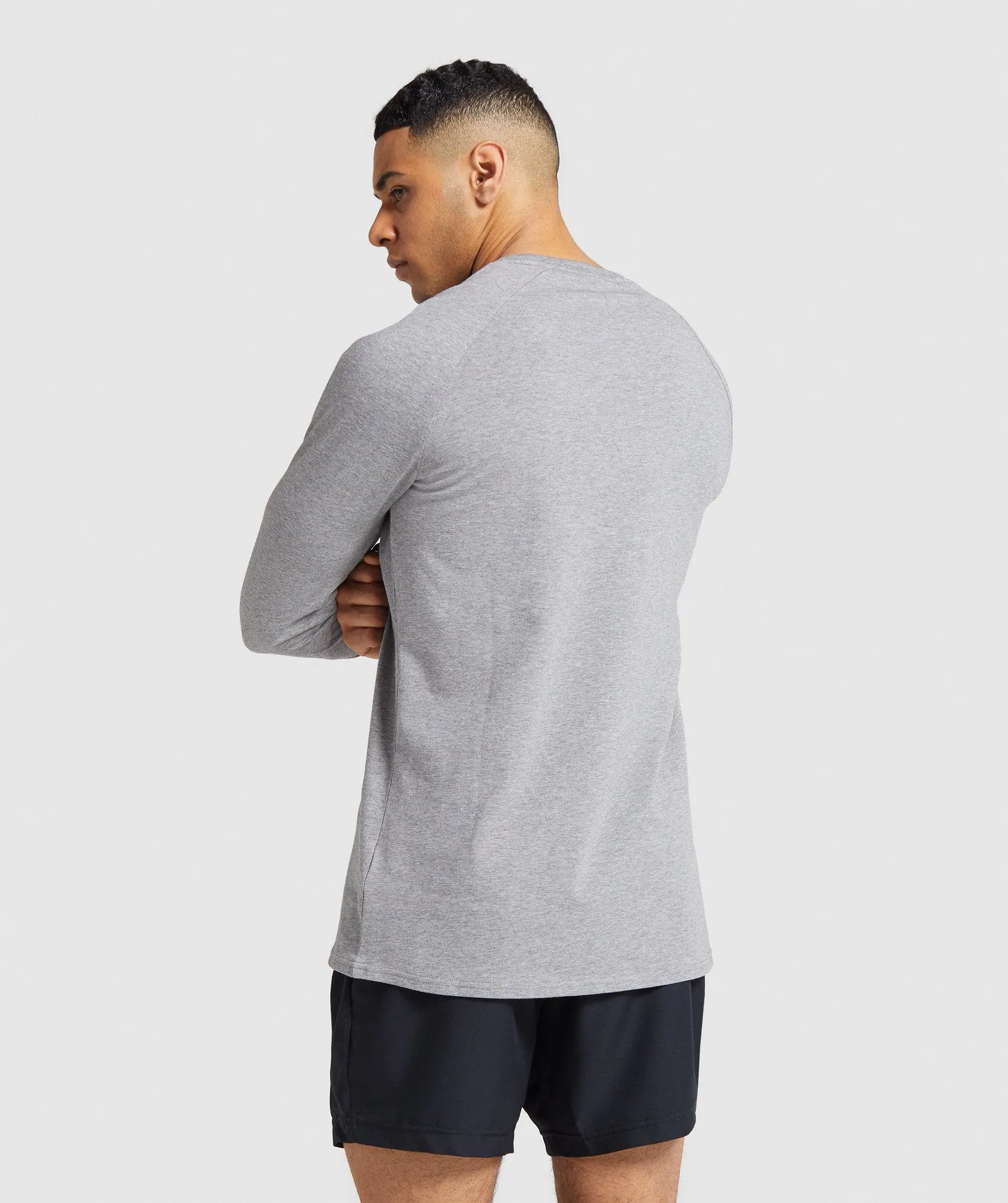 Gymshark Apollo Long Sleeve T-Shirt - Light Grey Marl