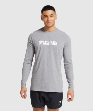 Gymshark Apollo Long Sleeve T-Shirt - Light Grey Marl