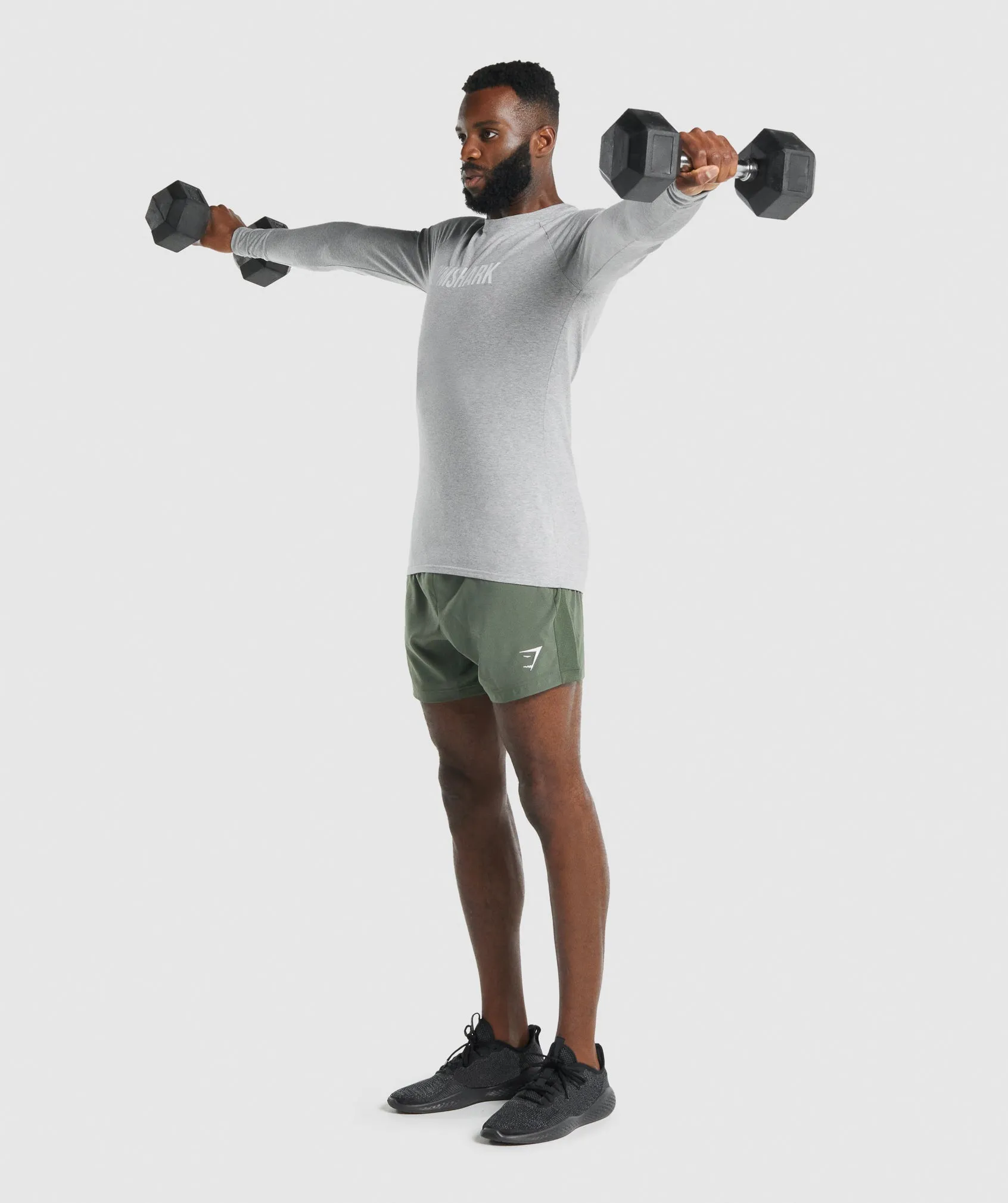 Gymshark Apollo Long Sleeve T-Shirt - Light Grey Marl