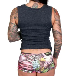 Hot Leathers Eagle Flowers Ladies Boy Shorts PTB7504