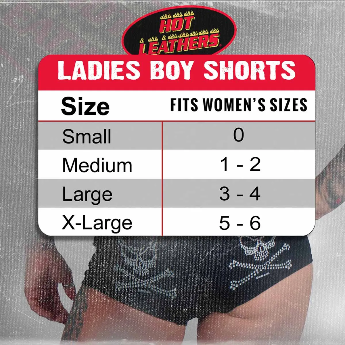 Hot Leathers Eagle Flowers Ladies Boy Shorts PTB7504