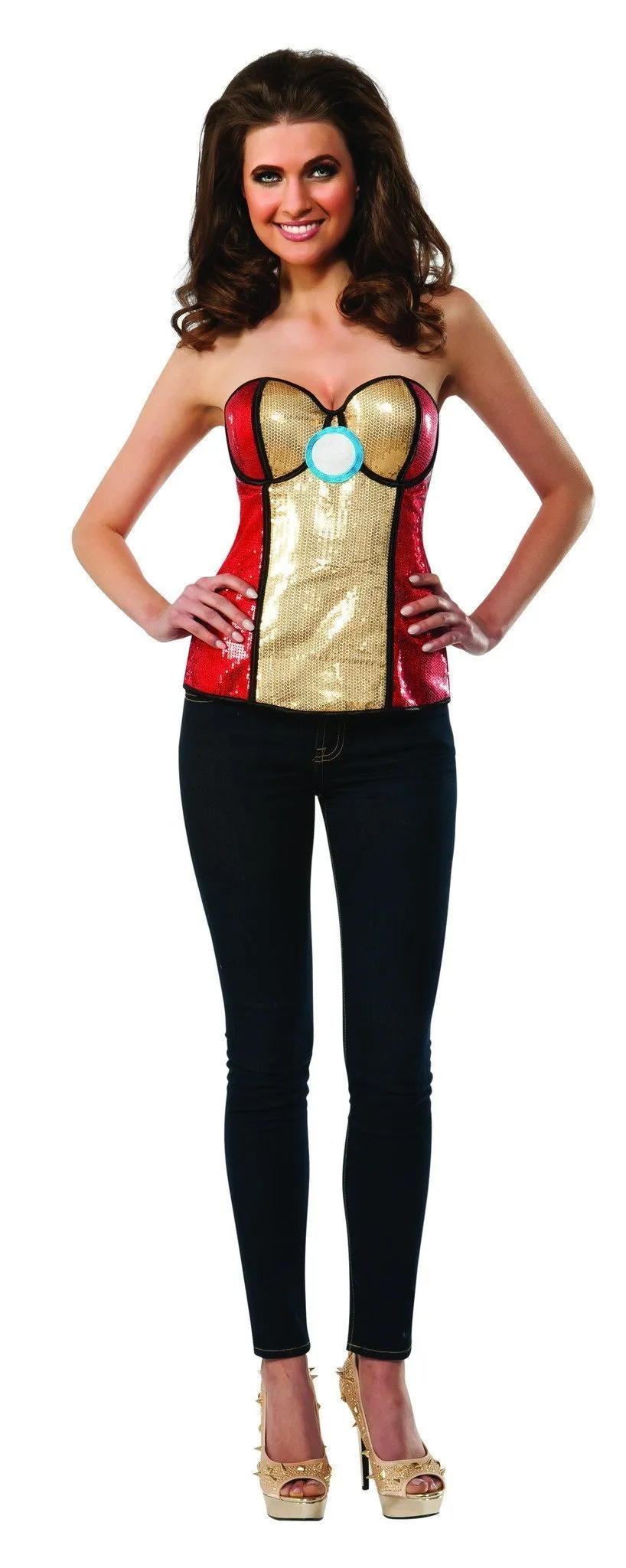 Iron Rescue Sequined Corset for Adults - Marvel Avengers