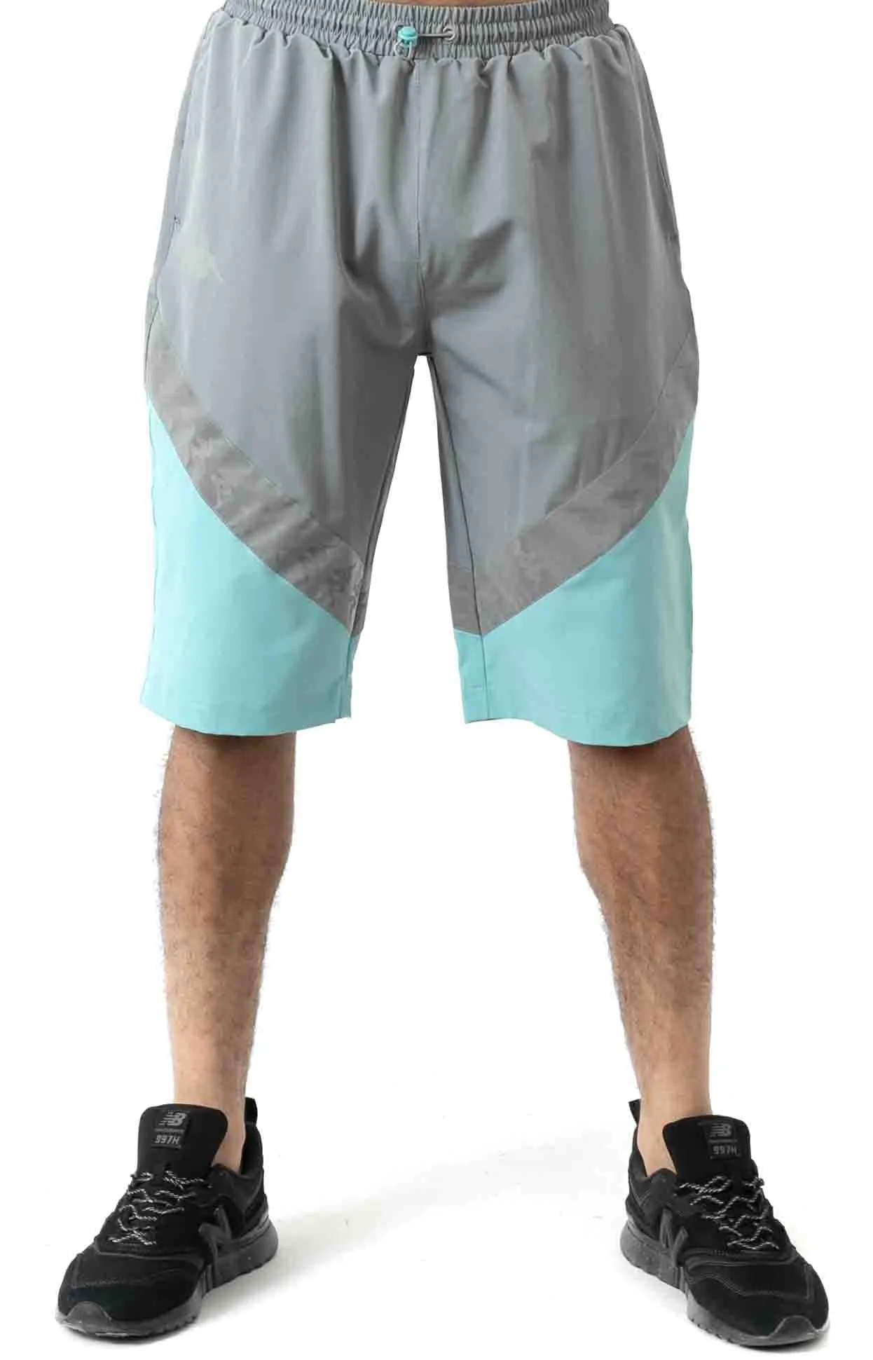 Kappa Men's 222 Banda Amaruc Stretch Shorts - Grey/Green Aqua