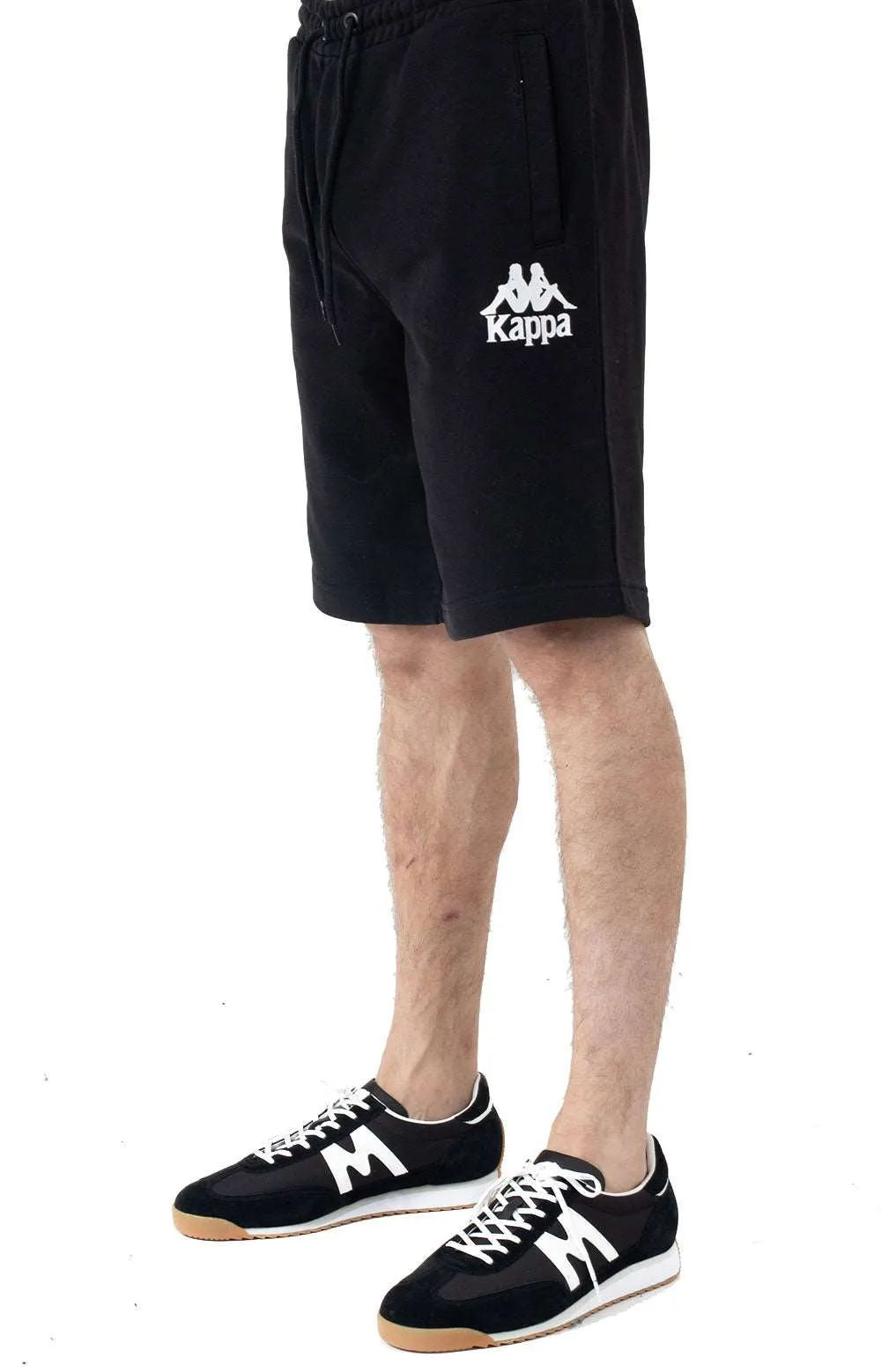 Kappa Men's Authentic Uppsala French Terry Sweat Shorts - Black/White