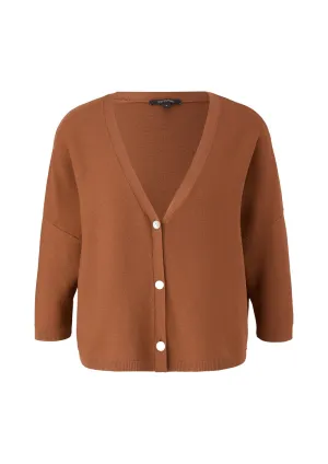 Knitted cardigan Comma, brown