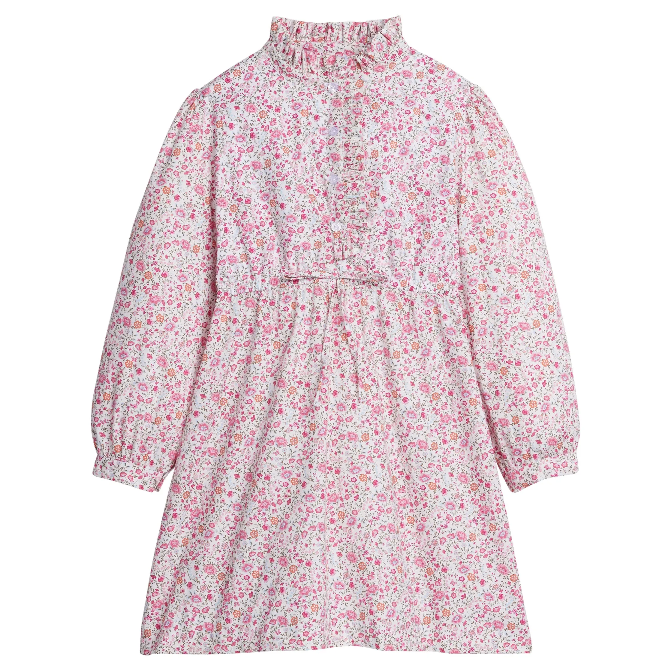 Little English Ruffled Shirt Dress Pemberley Floral 5107