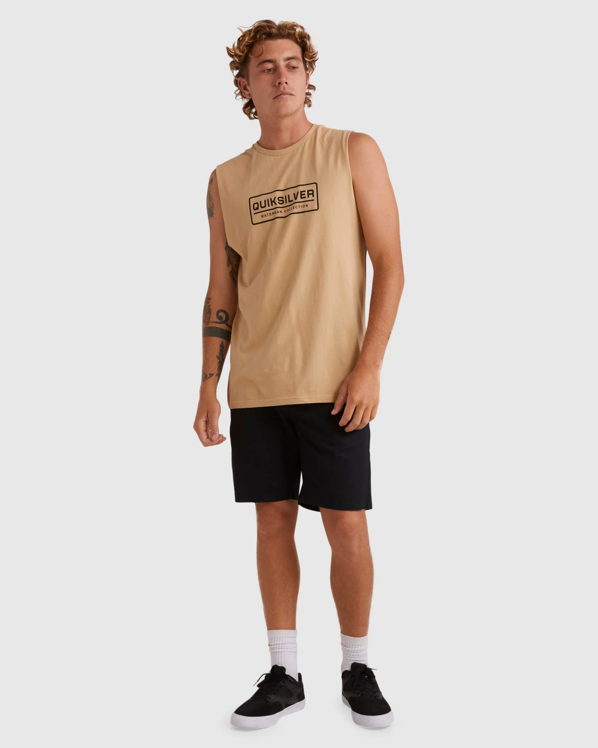 Mens Clear Lines Sleeveless Muscle T-Shirt