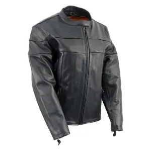 Milwaukee Leather XS7083 Women's Black ‘Euro Racing’ Vented Leather Jacket with Side Stretch