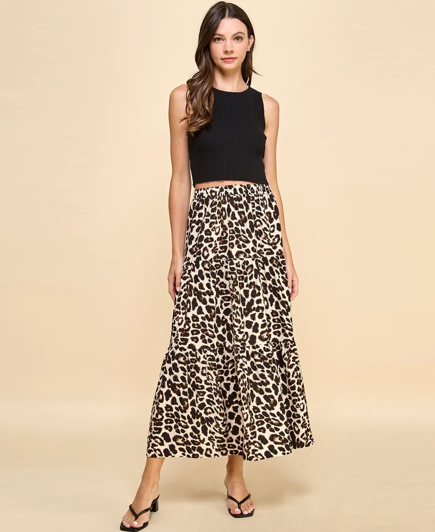 Mindi Leopard Skirt