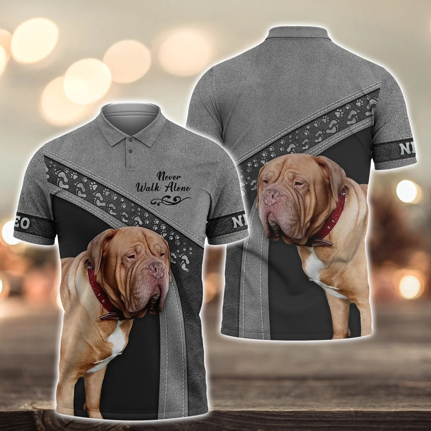 NEO Love Never Walk Alone Love Grey 3D Full Print Shirts, Shirt For Dog Lovers, Dog Memorial Gifts for loss of Dog