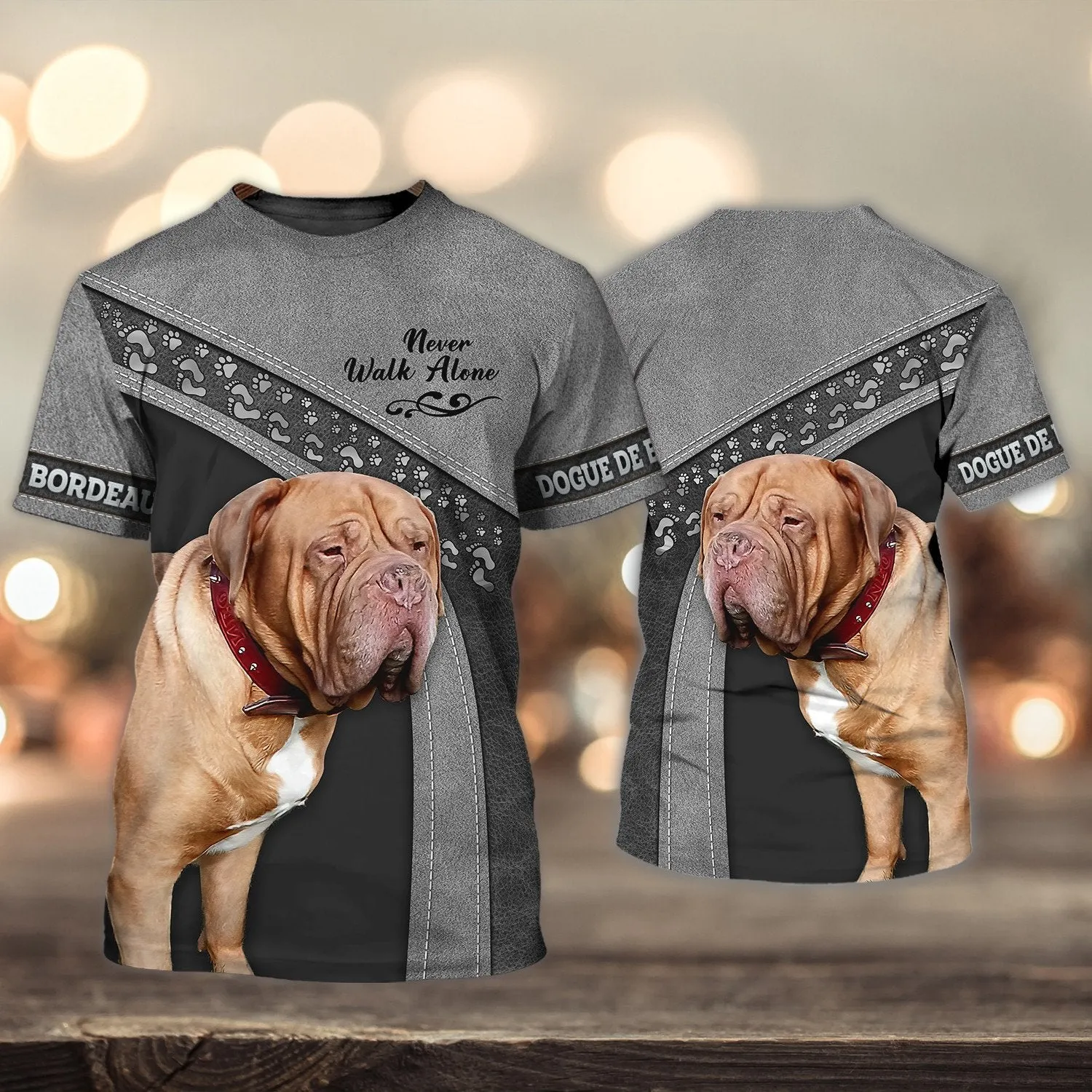 NEO Love Never Walk Alone Love Grey 3D Full Print Shirts, Shirt For Dog Lovers, Dog Memorial Gifts for loss of Dog