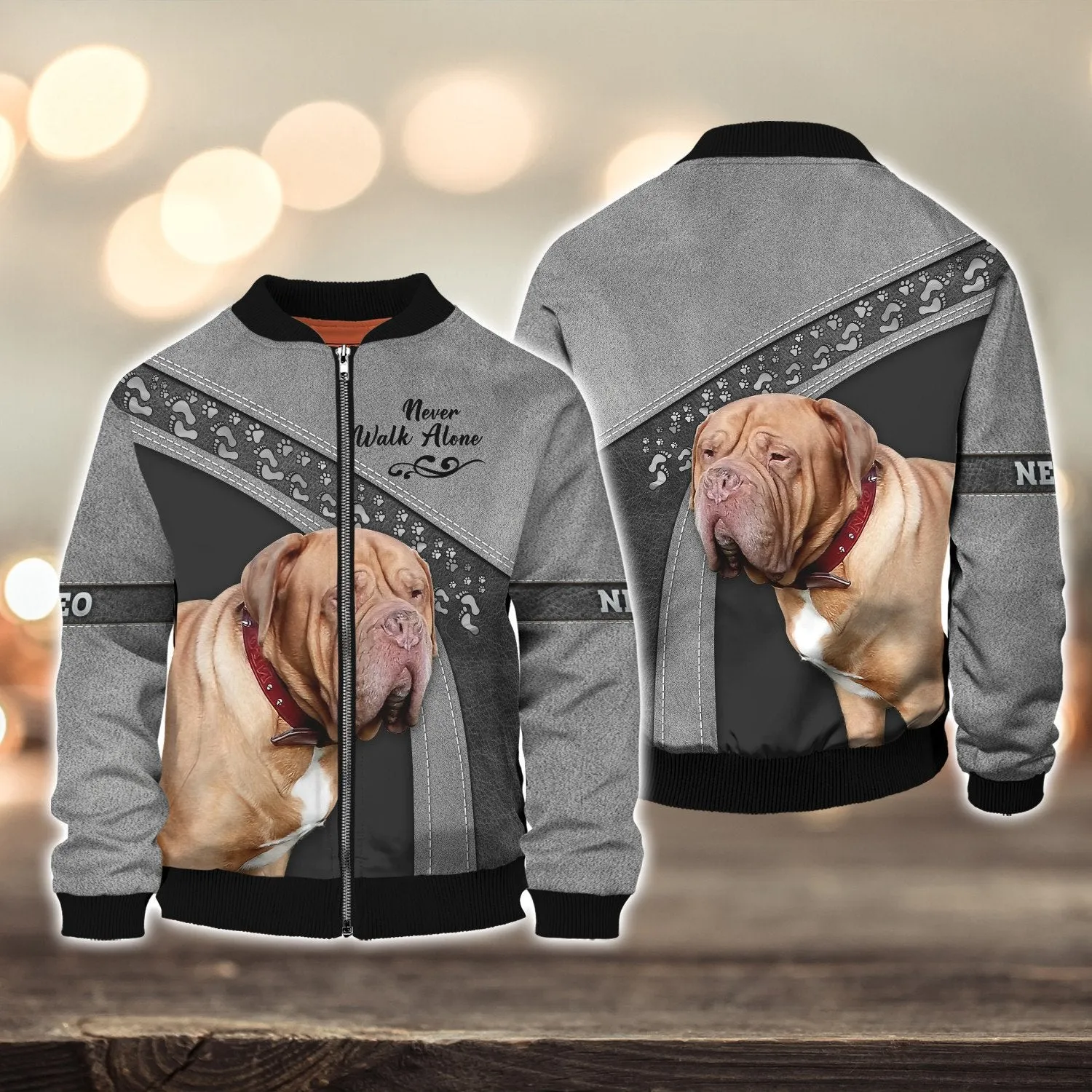 NEO Love Never Walk Alone Love Grey 3D Full Print Shirts, Shirt For Dog Lovers, Dog Memorial Gifts for loss of Dog