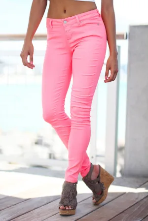 Neon Pink Skinny Jeans