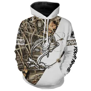 Personalized Bass Fishing Tattoo Full Printing Fishing Shirt, Fishing Hoodie