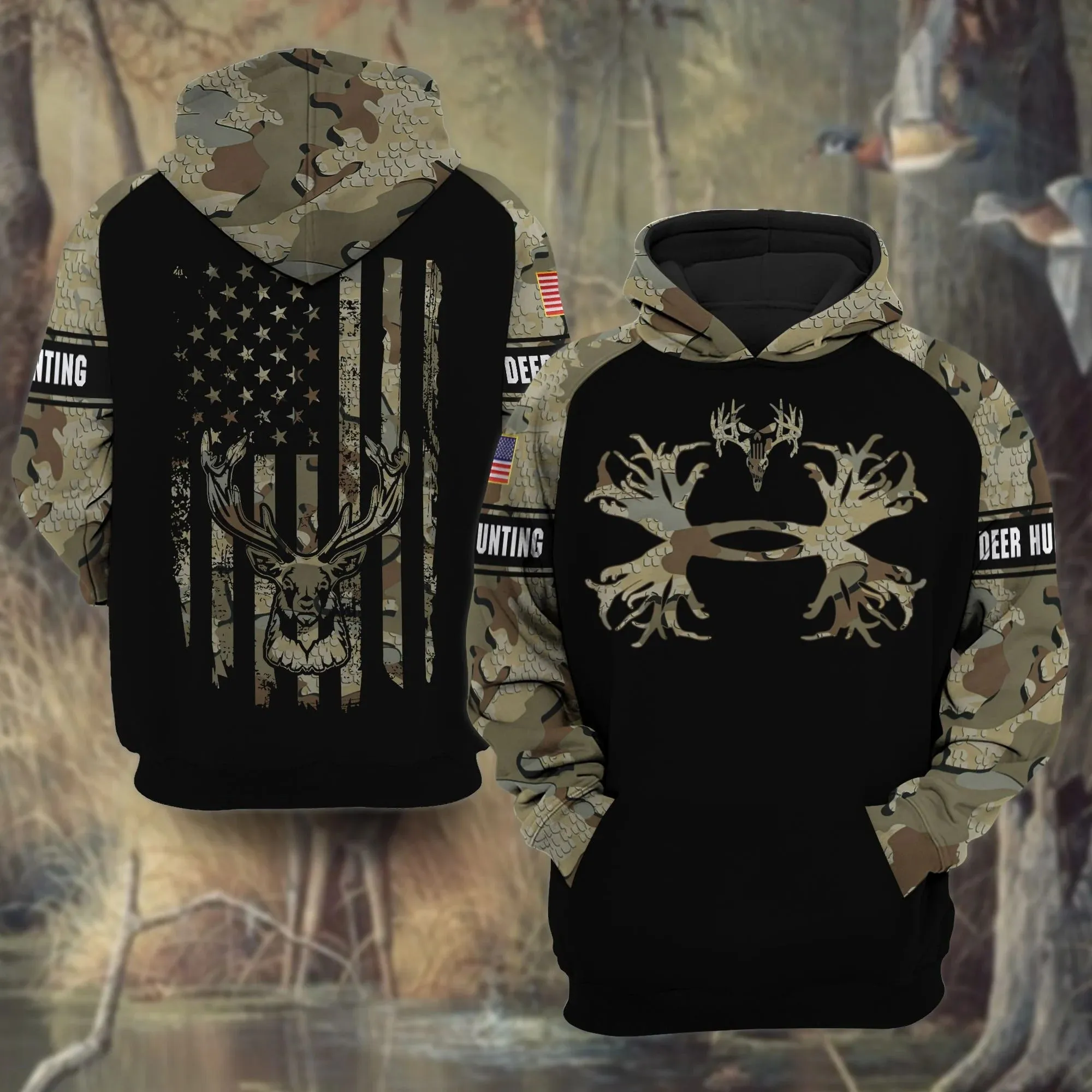 Premium Deer Hunting Hoodie 3D All Over Print Limited Edition Multicolor Hunting Hoodie Gift For Hunter