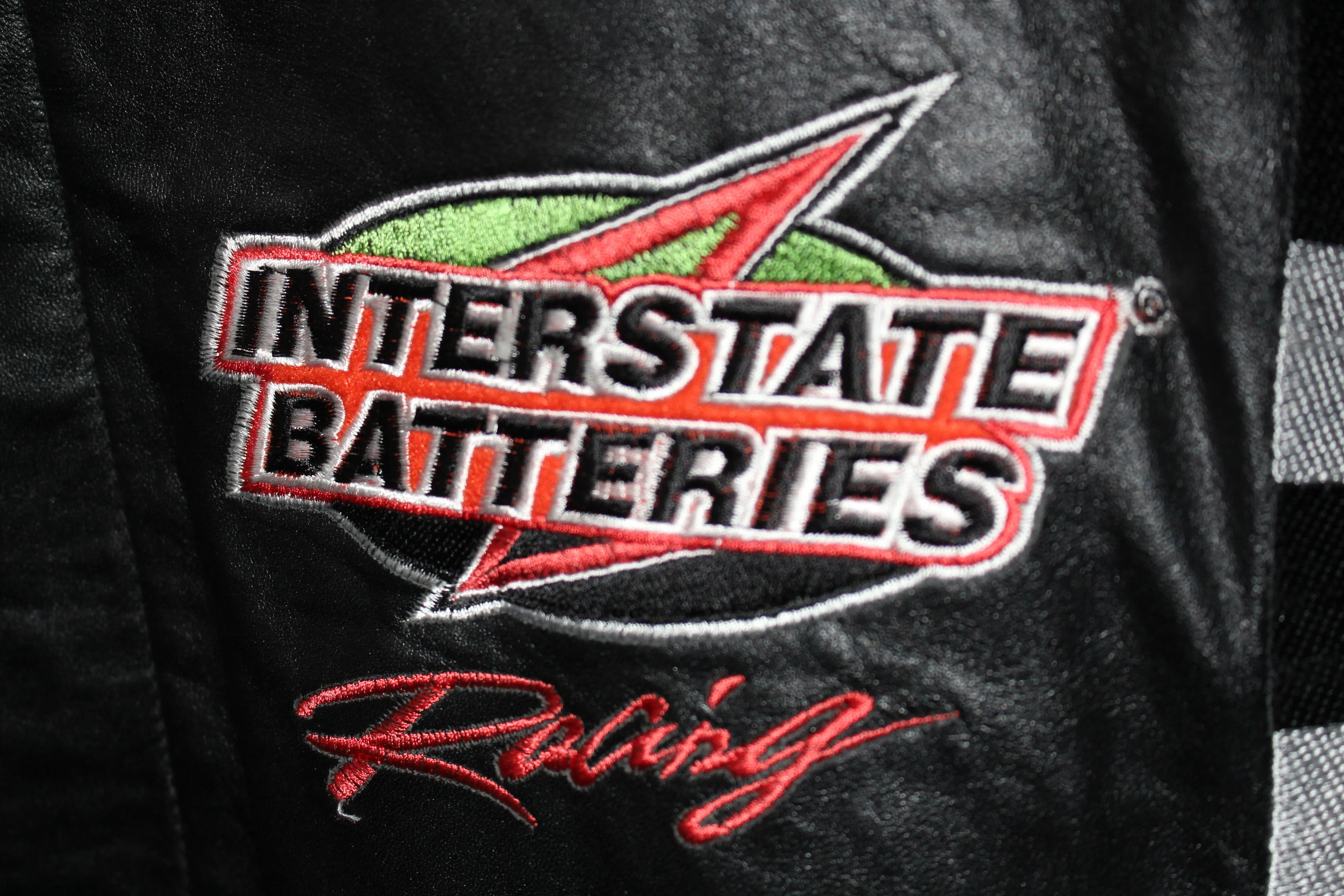 Rare Interstate Batteries Racing NASCAR Bobby Labonte #18 Leather Jacket (XL)