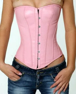 Real leather classic overbust steel-boned authentic heavy corset, different colors