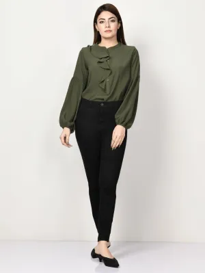 Ruffle Neck Shirt