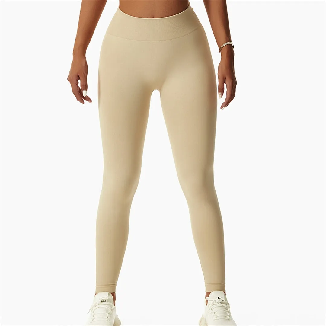 S - XL High Waist Sport Pants Sexy Yoga Leggings Women Fitness Tight Seamless Leggings For Women Gym Elastic Pants Female A088P