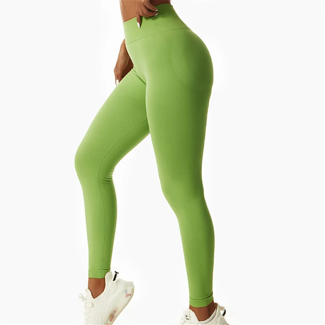 S - XL High Waist Sport Pants Sexy Yoga Leggings Women Fitness Tight Seamless Leggings For Women Gym Elastic Pants Female A088P