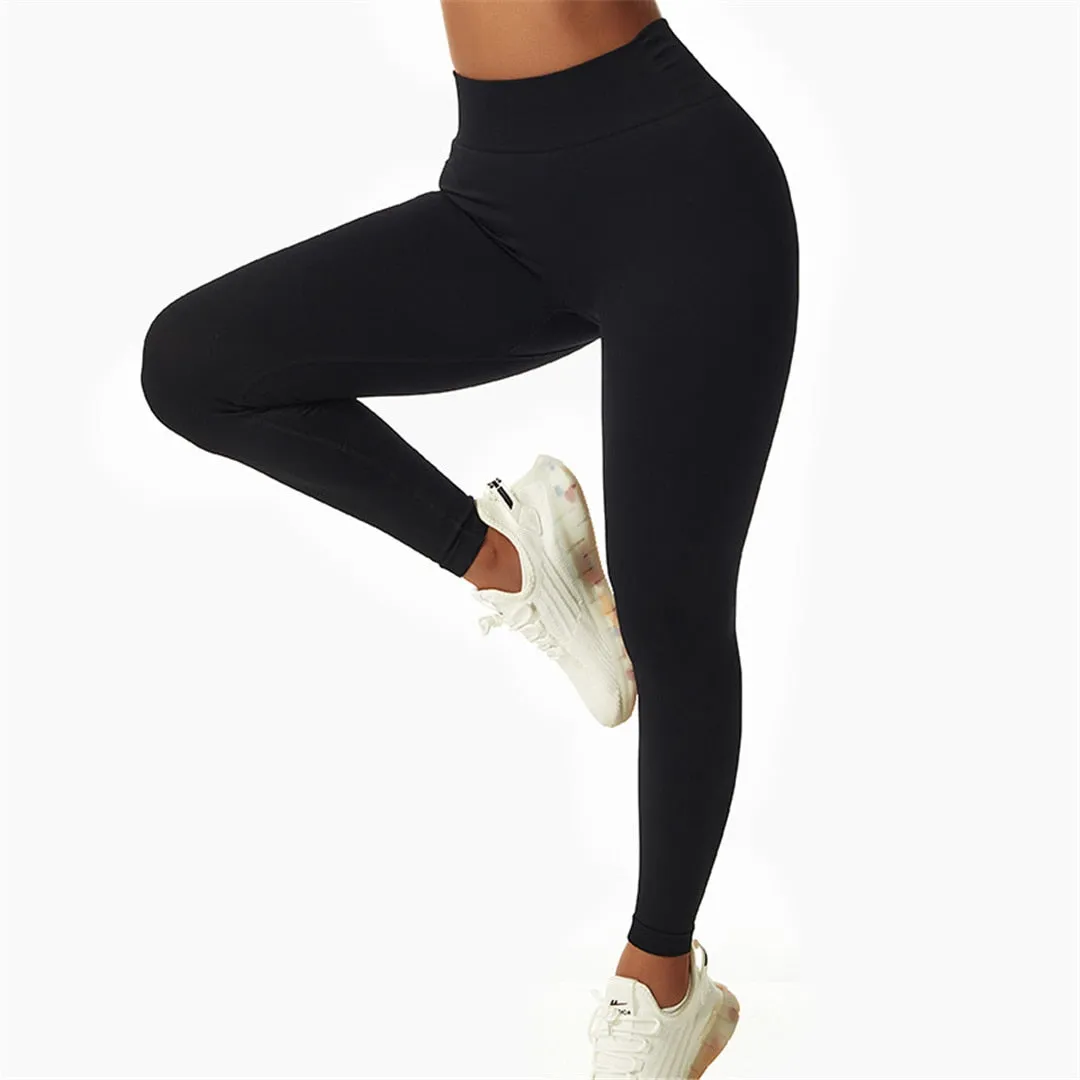 S - XL High Waist Sport Pants Sexy Yoga Leggings Women Fitness Tight Seamless Leggings For Women Gym Elastic Pants Female A088P