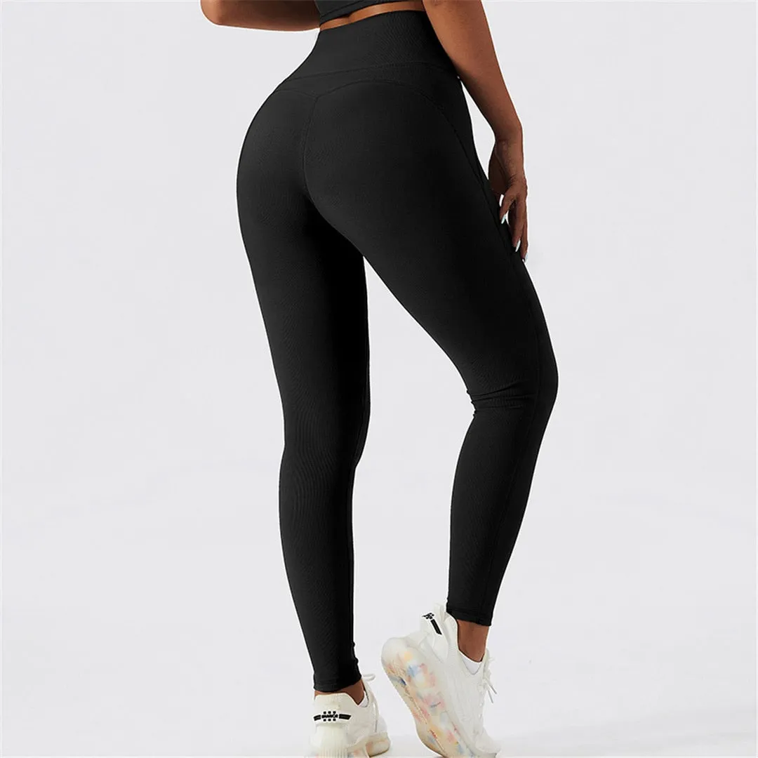 S - XL Seamless Leggings High Waist Sport Pants Sexy Yoga Leggings Women Fitness Tight Workout Gym Elastic Pants Female A090P