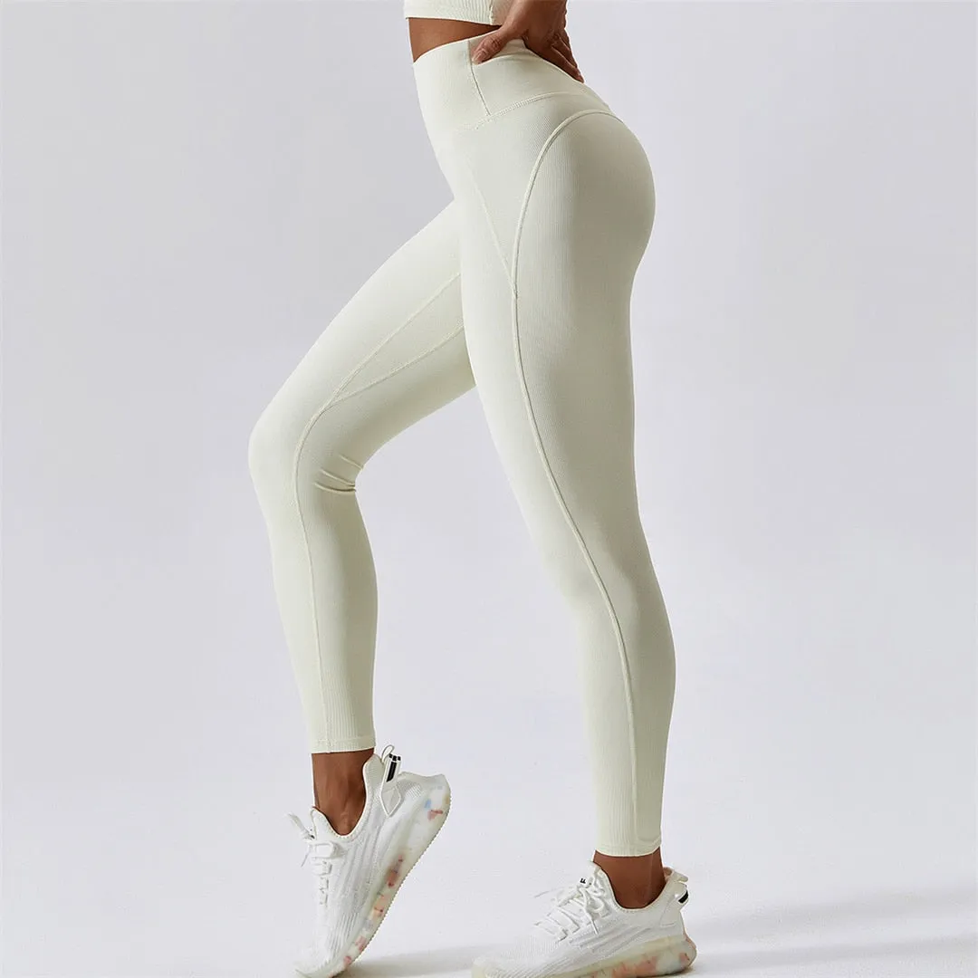 S - XL Seamless Leggings High Waist Sport Pants Sexy Yoga Leggings Women Fitness Tight Workout Gym Elastic Pants Female A090P