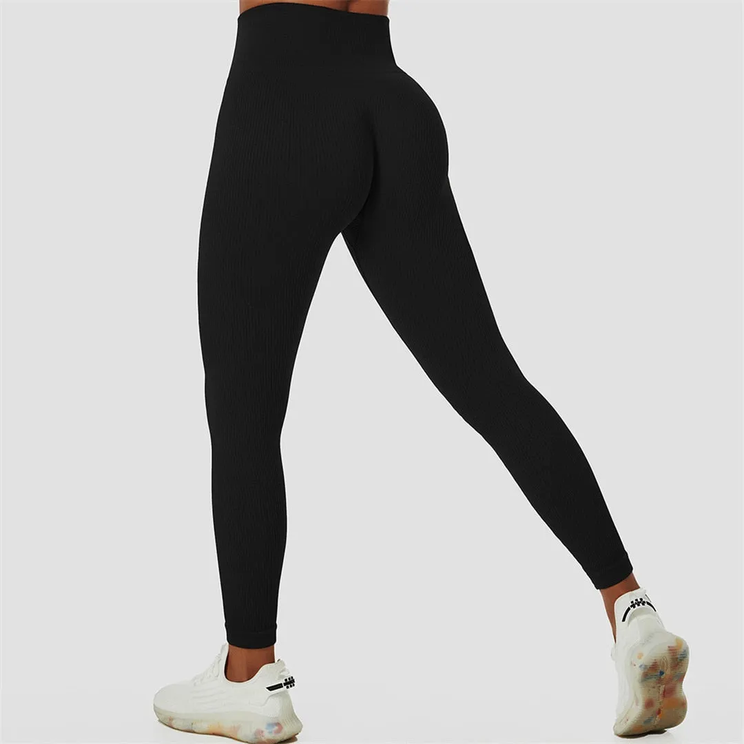 S - XL Sexy High Waist Legging Women Fitness Tight Pants Seamless Yoga Leggings For Women Gym Running Sport Elastic Pants A081P