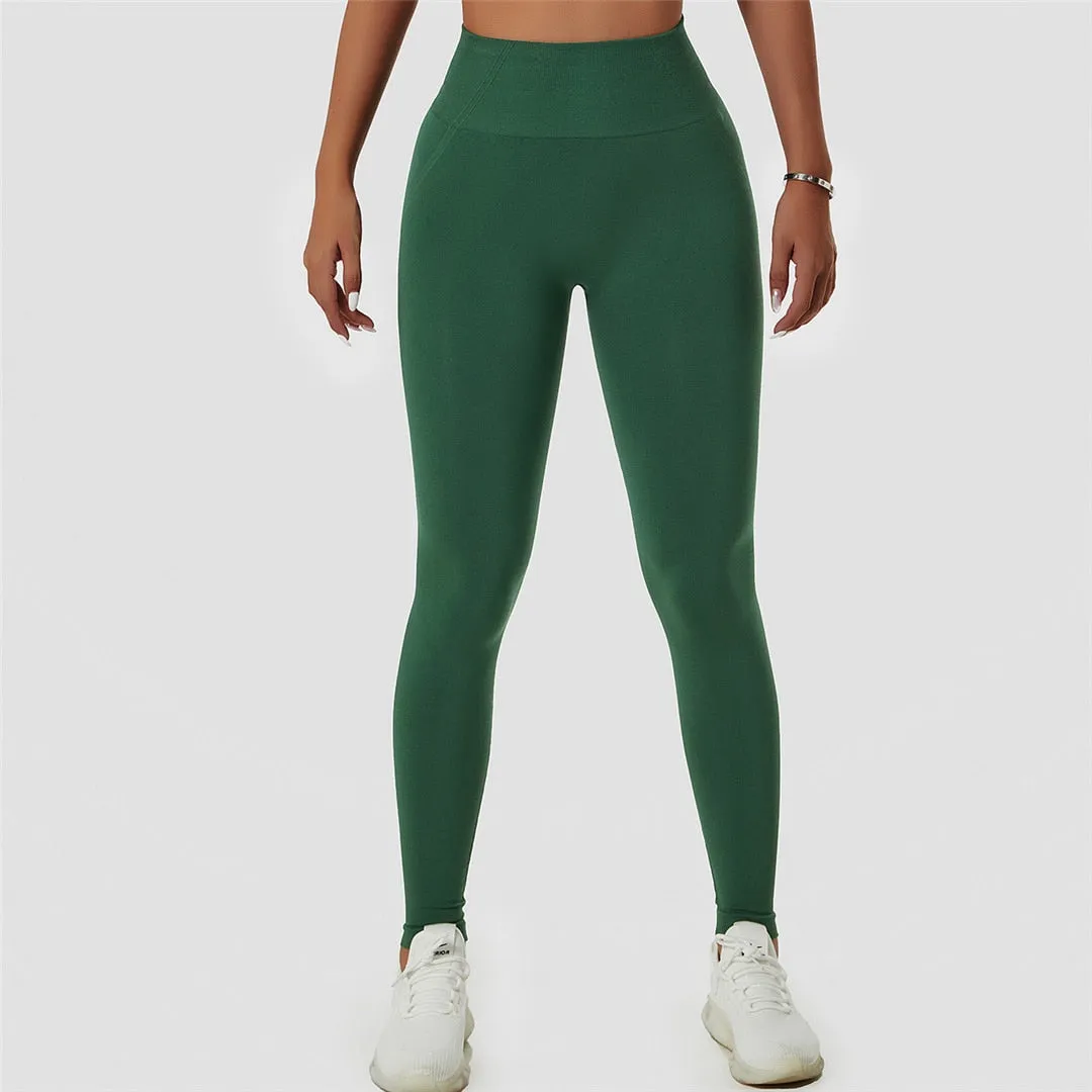 S - XL Sexy Yoga Leggings High Waist Sport Pants Women Seamless Leggings Fitness Tight Workout Gym Elastic Pants Female A091P