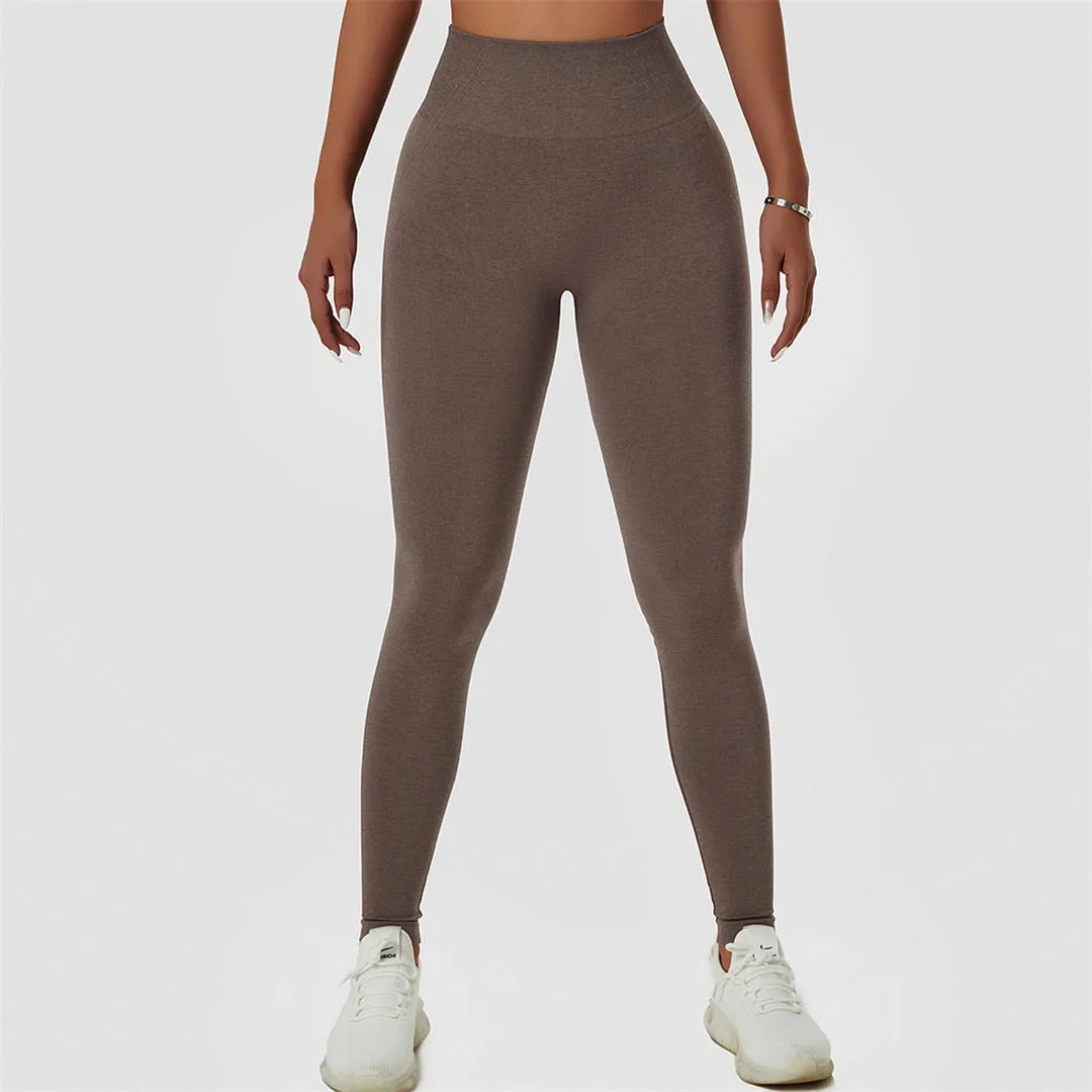 S - XL Sexy Yoga Leggings High Waist Sport Pants Women Seamless Leggings Fitness Tight Workout Gym Elastic Pants Female A091P